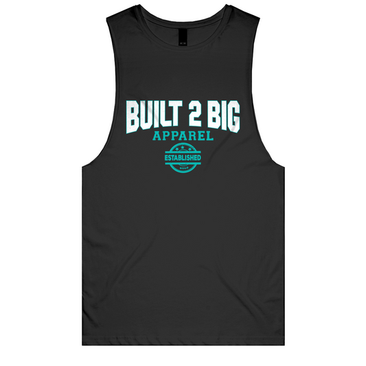 College - Teal Muscle Tee