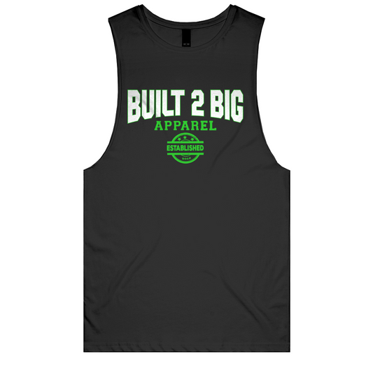 College - Green Muscle Tee