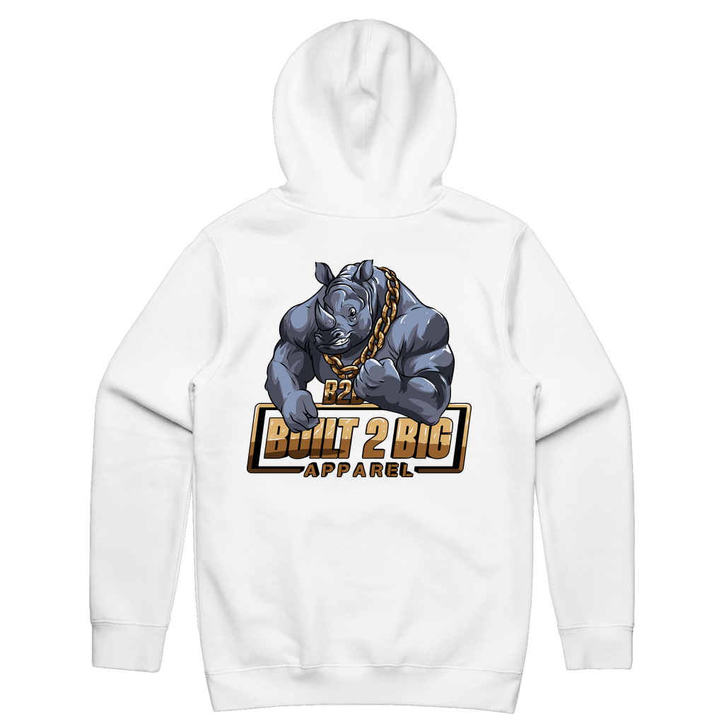 B2B Rhino - Gold Front & Rear Unisex Hoodie