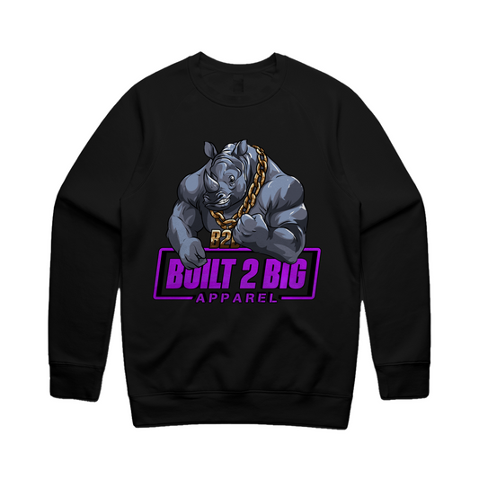 B2B Rhino - Pink Unisex Crewneck