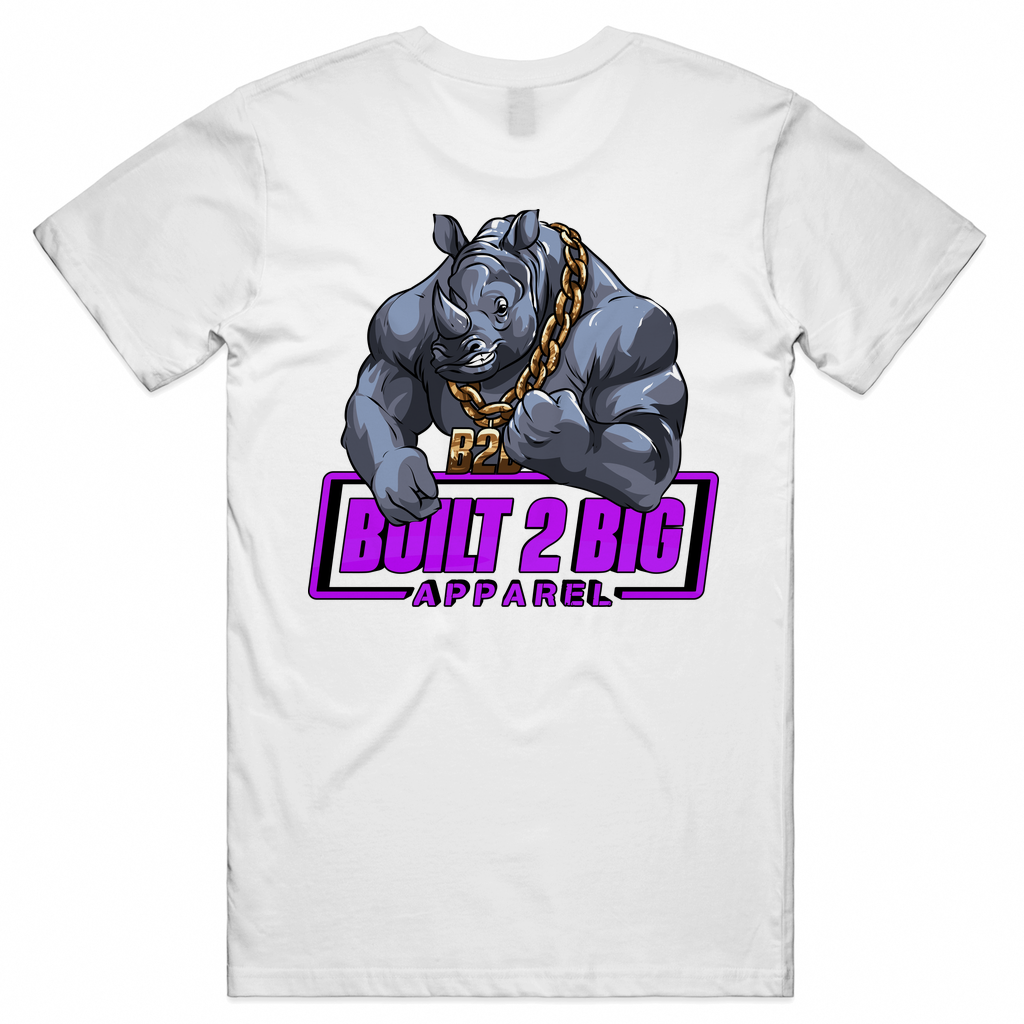 B2B Rhino - Pink Front & Rear Unisex Tee