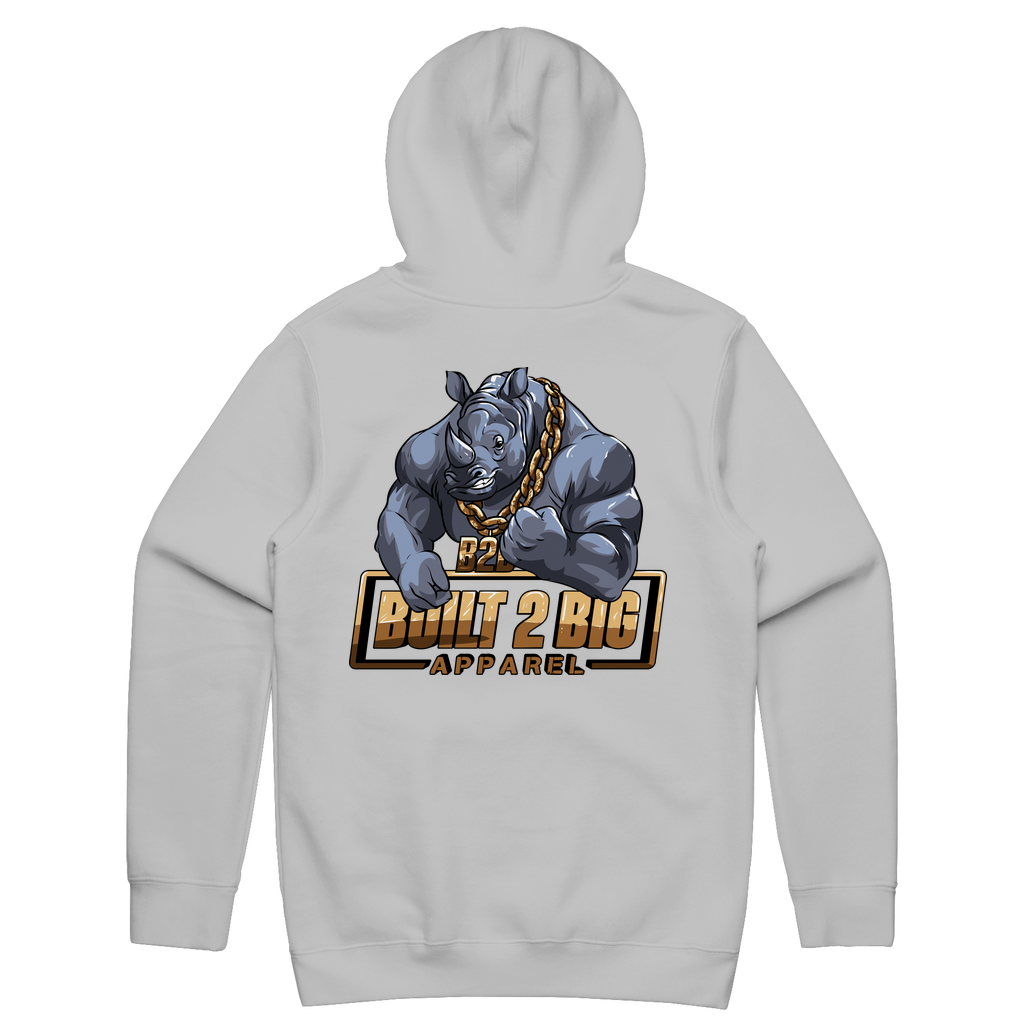 B2B Rhino - Gold Front & Rear Unisex Hoodie