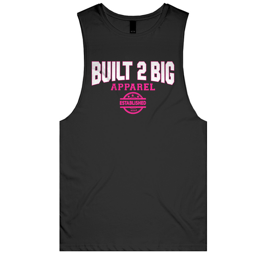 College - Pink B2B College Muscle Tee